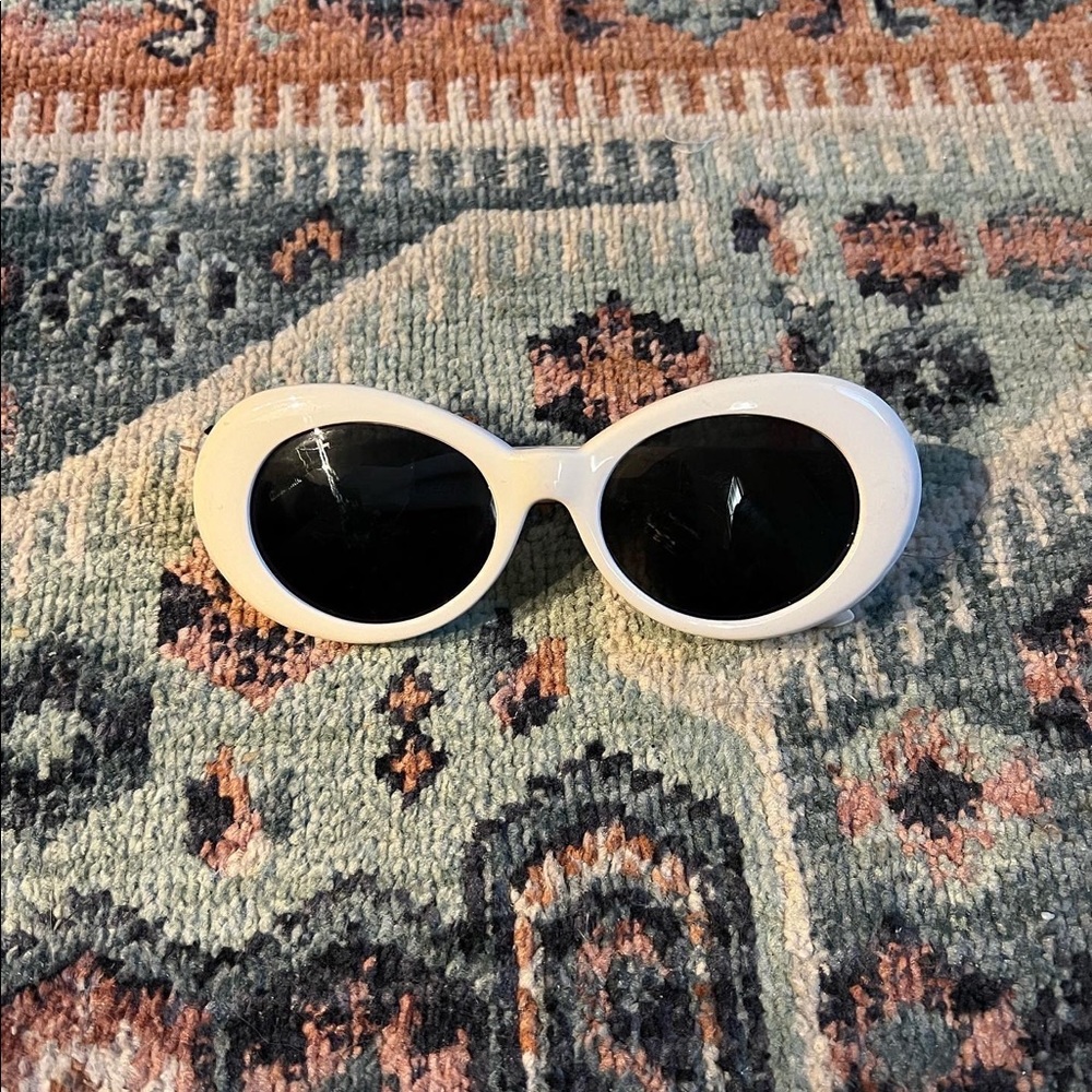 fun white glasses